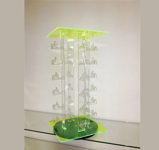 Acrylic Rotating Sunglass Holder Green - Acrylic display cases | Professional Acrylic display case by Houston Fixtures