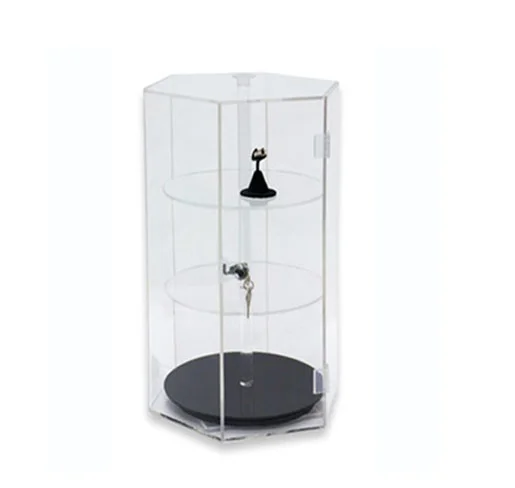 Hexagon Countertop Acrylic Case - Acrylic display cases | Professional Acrylic display case by Houston Fixtures