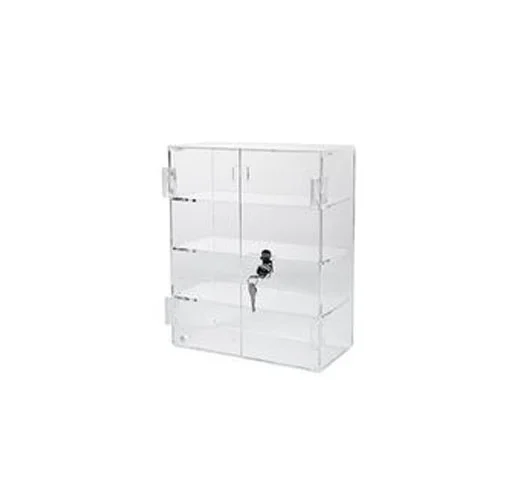 Acrylic Display Case w/ 3 Shelves - Acrylic display cases | Professional Acrylic display case by Houston Fixtures