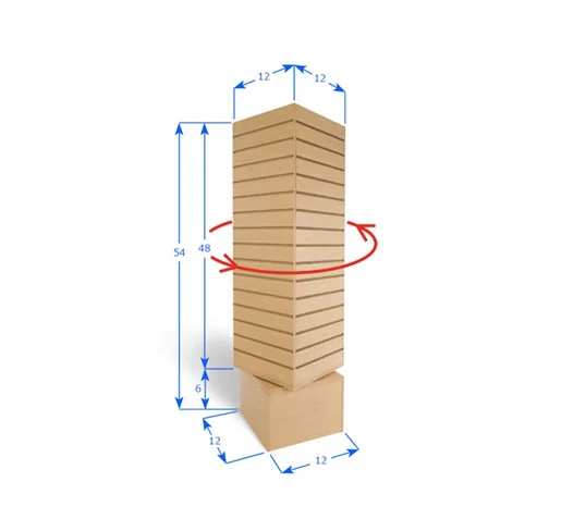 Slatwall Rotating Skinny Display - Slatwall accessories | Professional Slatwall accessorie by Houston Fixtures